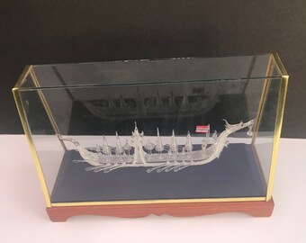 Vintage HandBlown Glass Thai Ship