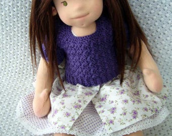 CUSTOM Waldorf doll for 2018, natural fiber art doll, Waldorf inspired doll, 16", handmade Waldorf doll, organic Waldorf doll, DEPOSIT ONLY!