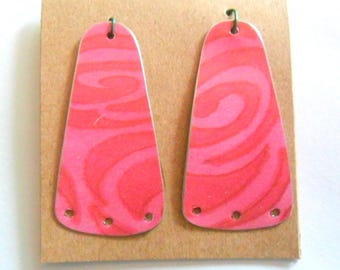 Upcycled Big Swirl Jewelry Tin Earring Findings