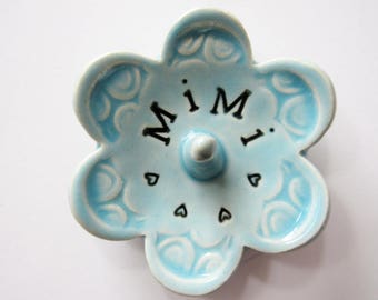 Soft blue ring dish - Mimi Keepsake Ring Dish - Gift box included