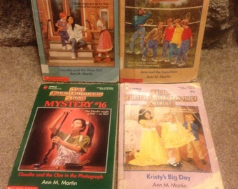 Vintage Lot of 4 The Baby-sitters Club Paperback Books by Ann M. Martin