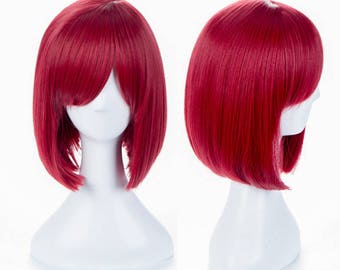 Yumeno Himiko Style New Danganronpa V3 Anime Cosplay Red Hair Wig Free Hair Cap
