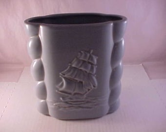 Abingdon Art Pottery Sailing Ship Vase 494