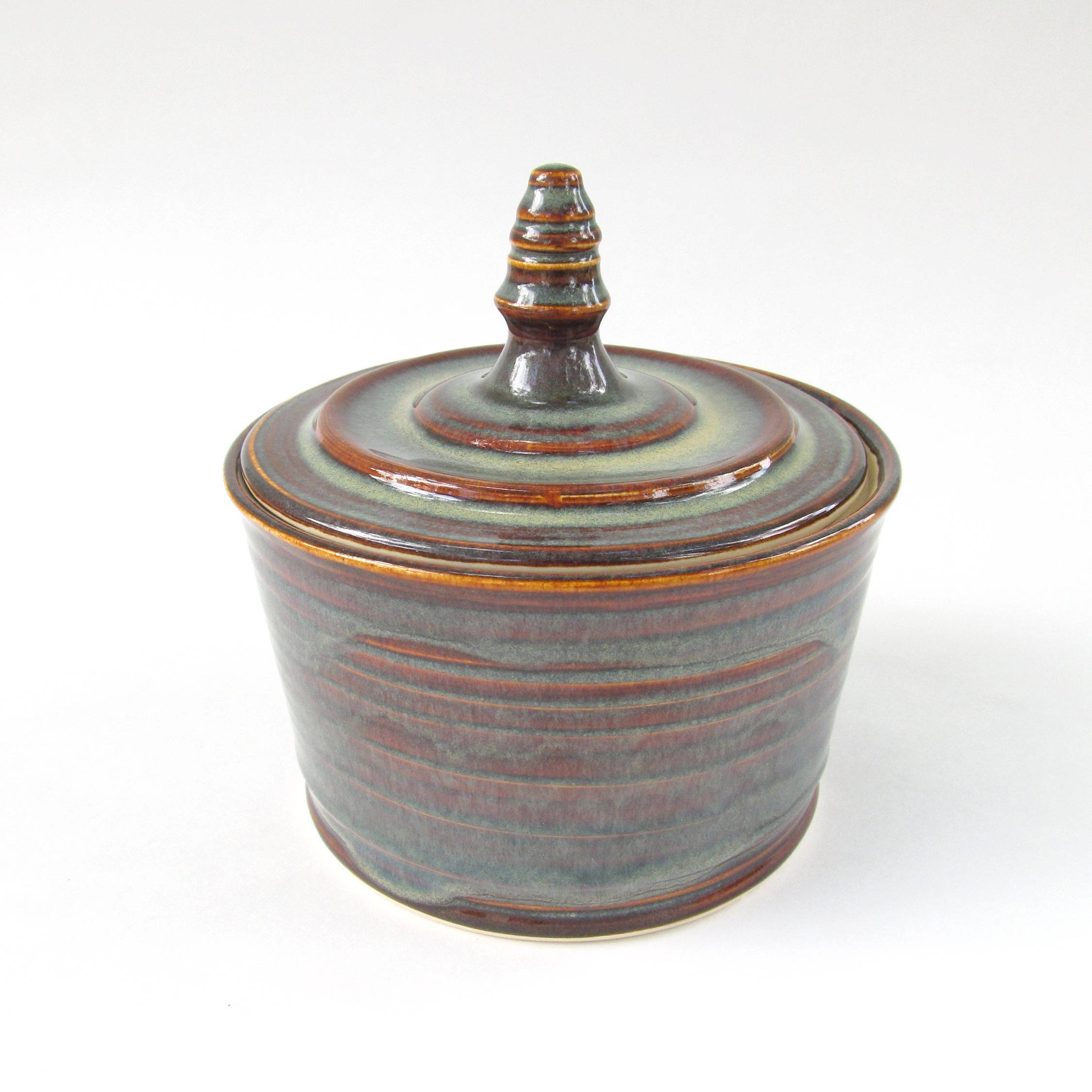 Brown Ceramic Jar Brown Pottery Jar Ceramic Canister Brown