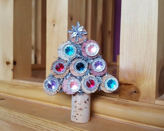 Wine Cork Tree, Cork Christmas Tree, Bejeweled Tree
