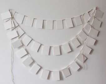 White Wedding Banner, Wedding Garland, Wedding Paper Chain