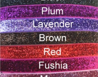 5yds-Glitter Elastic-5/8"-YOU CHOOSE COLORS