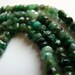 Shaded Untreated Natural Grade A Emerald Hand Cut 3.5mm to 4mm Rondelle 7" Strand
