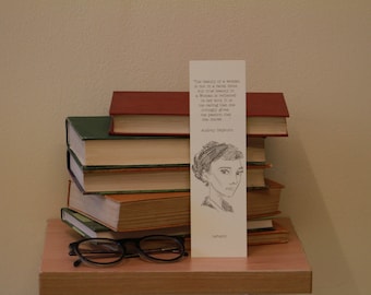 Audrey Hepburn Quote Bookmark (own illustration)