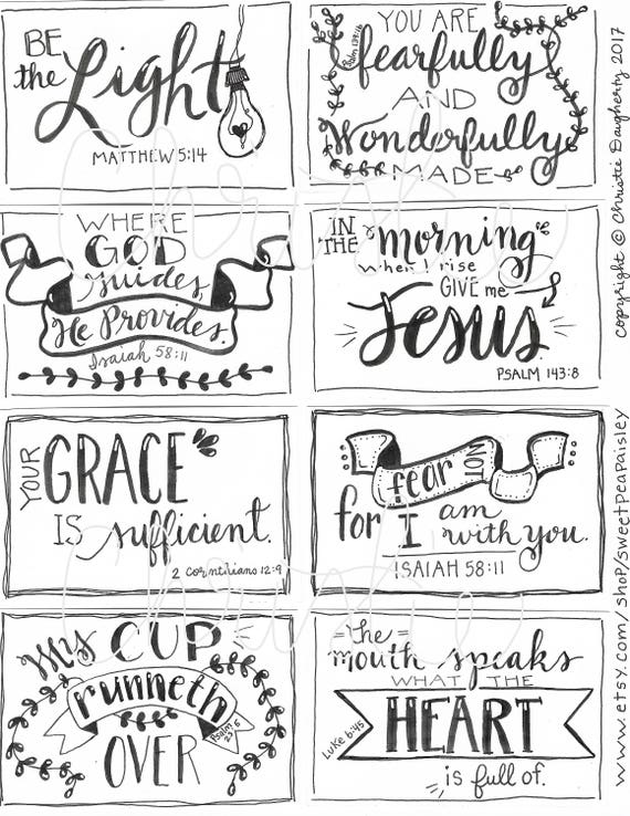 Printable Scripture cards 3 inspirational cards scripture