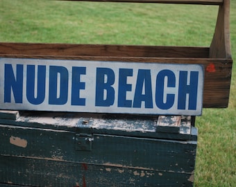 Nude beach sign | Etsy