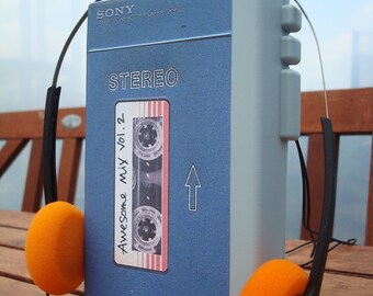 Toy Guardians of the Galaxy Vol 2 - Star-Lord Peter Quill - Sony Walkman TPS-L2 prop, with headphones.