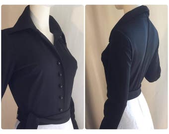 Mr. Simon Black and White 70s Maxi Dress