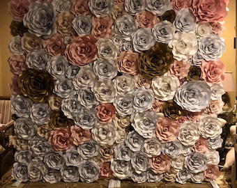 8x8 Paper Flower Wall