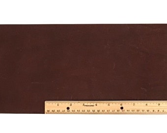 Scrap LACE LEATHER Dark Brown Cowhide 18 x 7 inches