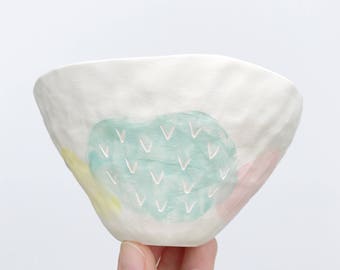 Watercolor Planter // Ceramic Planter // Handmade Ceramic Planter // Cactus Planter // Succulent Planter