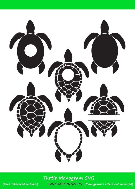 Sea Turtle Monogram SVG, Sea Turtle SVG, Sea Turtle ...