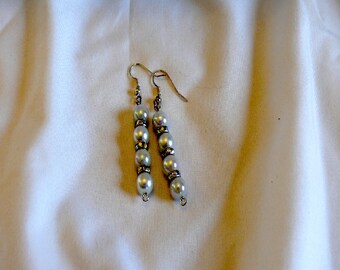 Baby Blue Glass and Sparkle Earrings