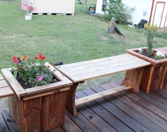 Flower planters and Bench, patio furniture, deck furniture, flower planter, vegetable planters, flower box