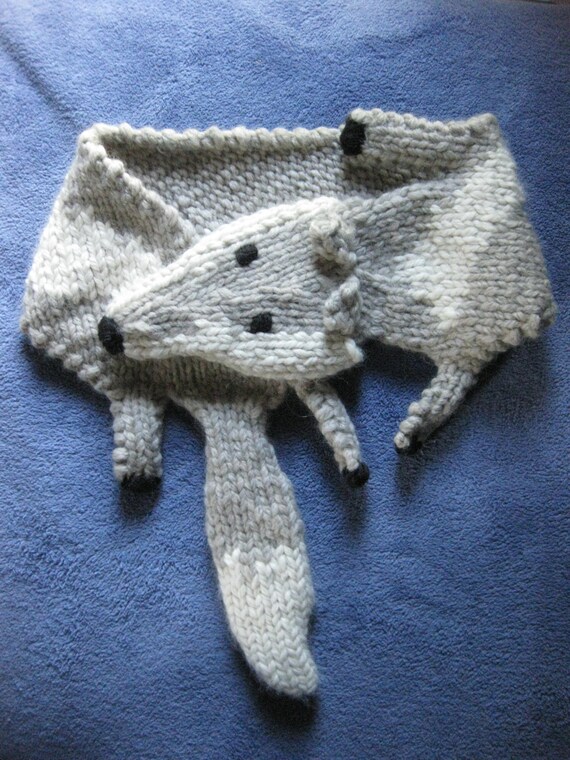 Items similar to Arctic Fox. Luxury Knit Chunky Stole. Oatmeal and
