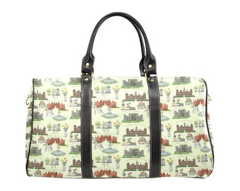 Anne Boleyn's Homes and a Summer English Garden Waterproof Travel Bag/Large