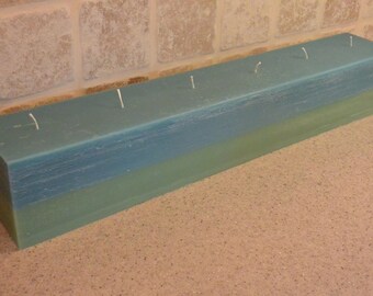 One of a kind 24 inch long hand poured candle with 6 wicks. Ships in 1 business day.