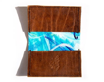 Hand Painted Recycled Wallet: Steamboat No. 12