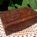 1950s Aztec Mexico Leather Hand-Tooled Small Box