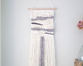 Marble Grey wall hanging \ Weave \\ MTO \\ woven wall hanging \\ grey tapestry \\ grey home decor \\ grey nursery decor \ handwoven wall art