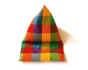 Mobile bean bag, colorful squared