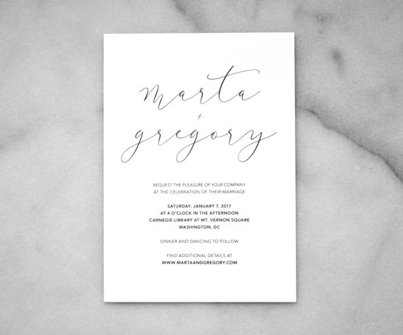 Minimalist Wedding Invitations 5