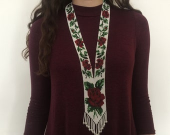 Ethnic necklace jewelry beaded gift for her Traditional Ukrainian Ethnic necklace it's beautiful and stylish