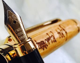 Bamboo Fountain Pen, Immortal Ink