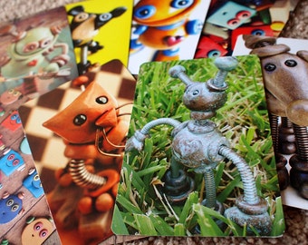 Robot Art Print Postcard SET OF 4
