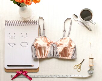Vintage Style Pin Up Bra Sewing Pattern Ohhh Lulu 1311 Lili Bralette Sewing Pattern
