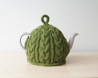 Knitted Tea Cosy Olive Green - BAILEY