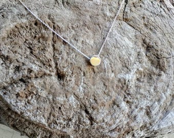Tiny Silver necklace, Dot, Tiny Circle, Sterling Silver, tiny necklace, tiny charm necklace, Dainty, Tiny Silver Necklace, Everday necklace