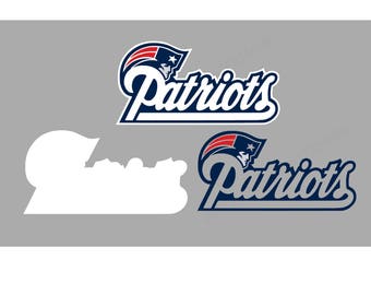 New England SVG and Studio 3 Cut File Stencil Decal Files Logo for Silhouette Cricut SVGS Cutouts Football Decals Logos Patriots Super Bowl