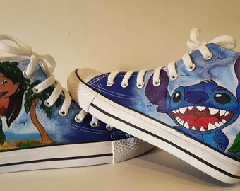 Disney Lilo and Stitch Hand-Painted custom boots