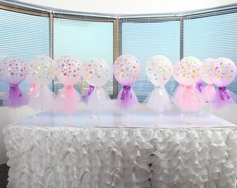 Tulle Balloon 12 inches in 6 Pack for Wedding Baby shower Birthday Party Christmas Party Carnival Party Decoration