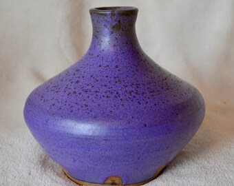 Small Stoneware Purple Vase