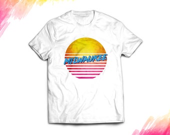 Vintage Retro 1980's Milwaukee Wisconsin T-Shirt, Milwaukee shirt women men, Milwaukee Gift, Milwaukee t shirt, Milwaukee tshirt #0481