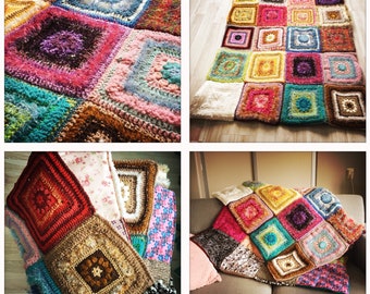Hippie Blanket. Padded. Wool and dust.