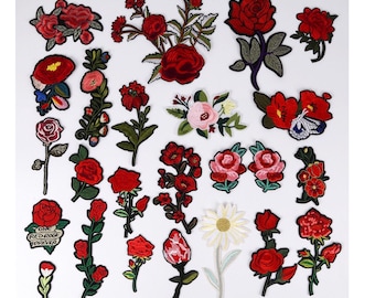 rose patch flower patch embroidered patch iron on patch cute patch iron on patch sew on patch