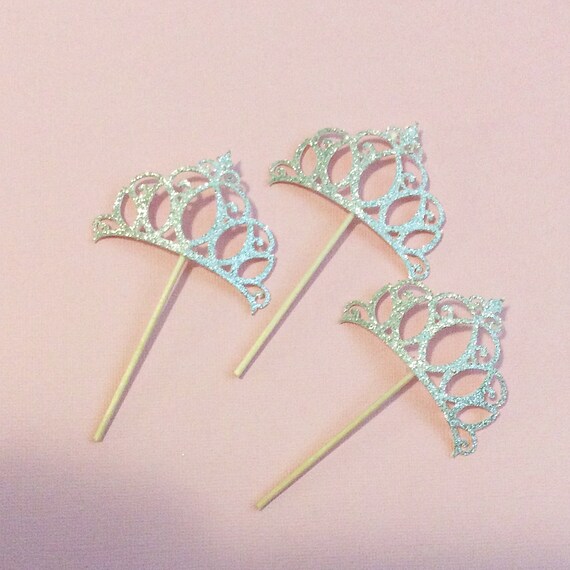 Princess cupcake toppersTiara cupcake toppersDisney princess