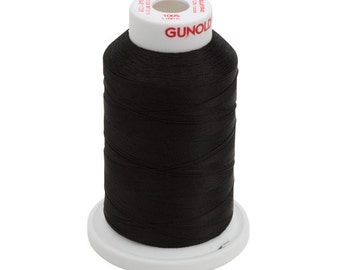 1005 Black Gunold Thread - 40 WT SULKY RAYON Mini King Cones 1,100 Yds - Machine Embroidery Thread
