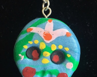 Sugar Skull Necklace Keychain