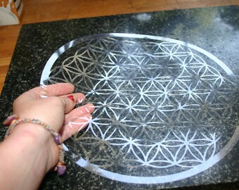 Flower of Life Reusable Plastic stencil