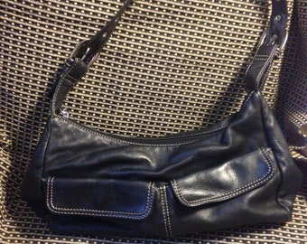 stone mountain leather purse, leather handbag, boho handbag, blach boho bag