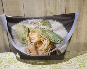vintage Tote recycle your canvas